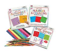Wikki Stix Early Learning Trio, Alphabet, Numbers And Shapes for Easy, Fun Preschool Learning, Made in The USA