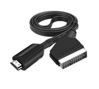 WIKRQIHL Cavo Adattatore convertitore Audio Video HDMI a SCART HD 1080P con Cavo USB for HDTV Sky Box STB Dvd