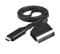 WIKRQIHL Cavo convertitore Audio Video Compatibile con Scart a HDMI, Adattatore da 1 m, Cavo di conversione for HDTV, Dvd, STB, Accessori Plug And Play