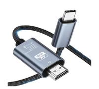 WIKRQIHL Cavo di conversione Video HD 4K 30Hz No Delay da Tipo C a HDMI Compatibile con Schermo TV for Computer, Cavo Intrecciato for proiezione su Schermo da 2 Metri(4K 60HZ)