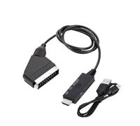 WIKRQIHL Convertitore HD da 1 M Scart a HDMI Compatibile con convertitore Video Audio 1080P, Adattatore, Cavo Micro USB DC 5 V, Accessori for decoder(HD to SCART 90cm)
