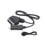 WIKRQIHL Convertitore HD da 1 M Scart a HDMI Compatibile con convertitore Video Audio 1080P, Adattatore, Cavo Micro USB DC 5 V, Accessori for decoder(SCART to HD 1M)