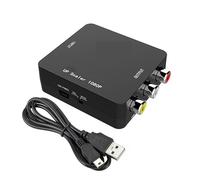 WIKRQIHL Convertitore Video Audio HD 1080P RCA AV a HDMI for VCR Dvd a TV con Cavo USB Mini AV a HDMI RCA Composito CVBS(HDMI TO AV)