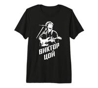 Wiktor Zoi Musicista Rock Russia Cinema URSS Maglietta Premium
