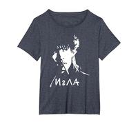 Wiktor Zoi Rock Musicista Russia Cinema Maglietta, Donna Plus-Size, Pervinca, 4X