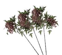 Wilafury 3 steli di bacche artificiali, rami di bacche finte da 110 cm per composizioni floreali, riempitivi per vasi, decorazioni per matrimoni e casa, viola chiaro