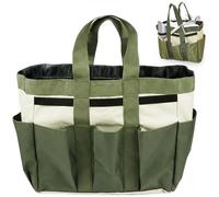 Wilafury Borsa per Attrezzi da Giardino, Borsa da Giardinaggio Portatile per carichi Pesanti per Uomini e Donne, Contenitore con Tasche Multiple per Attrezzi da Giardinaggio, Verde