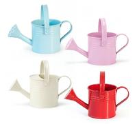 Wilafury Mini annaffiatoi da 4 Pezzi, Simpatico annaffiatoio in Metallo Color Caramello per Bambini, vasetto minuscolo per Piante da Interno, Piante grasse e Decorazioni per la casa