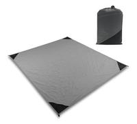Wilafury Mini coperta da picnic impermeabile, coperta da spiaggia senza sabbia, tappetino da esterno tascabile leggero per picnic, viaggi, spiaggia, campeggio, grigio, 140x200 cm
