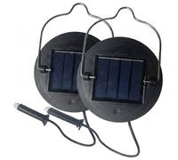 Wilafury Piani di Ricambio per Lanterne solari, Parti di Ricambio per luci Impermeabili da 2 Pezzi, Pannello LED Solare con Gancio per Decorazioni da Tavolo da Giardino, Patio, Stile 1