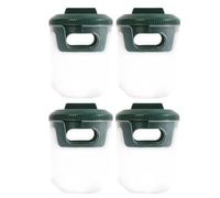 Wilafury Trappola per lumache da 4 Pezzi, Cattura lumache da Giardino Trasparente con Coperchio Verde Scuro, Contenitori riutilizzabili per Esche per Il Controllo dei parassiti, 9 x 13 cm