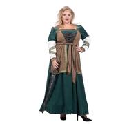 WILBERS & WILBERS 320470 - Costume vichingo da donna, abito vichingo lungo per guerriera medievale, Carnevale, LARP