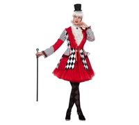 WILBERS & WILBERS 320507 - Giacca da donna di lusso con motivo a quadri, giacca da costume con volant per carnevale, Halloween, sfilate