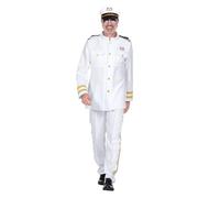 WILBERS & WILBERS 330466 - Costume da ufficiale di marina per uomo, uniforme, costume da capitano, per carnevale