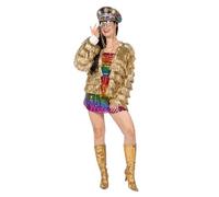 WILBERS & WILBERS 4498 - Giacca da festa per festival/Capodanno con frange glitterate, giacca con frange, costume per carnevale
