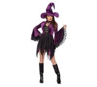 WILBERS & WILBERS 4661 - Elegante Abito da Strega in Velluto per Donna, Maga, Strega, per Carnevale, Halloween