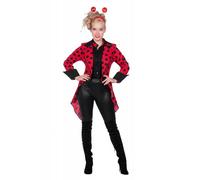 WILBERS & WILBERS 4757 - Costume da coccinella per donna, frac rosso a pois neri, costume da animale per carnevale, festa a tema
