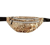 WILBERS & WILBERS 48970 - Marsupio con motivo leopardato, borsa alla moda, stampa animalier, accessorio per festival, carnevale, outfit anni '80