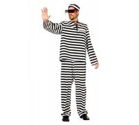 WILBERS & WILBERS 5101 - Costume da detenuto da uomo, set da 3 pezzi, costume da prigione per Carnevale, Halloween