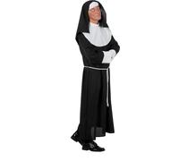 WILBERS & WILBERS 5164 - Costume da suora da uomo, 3 pezzi con abito, cuffia e cintura, costume classico per Carnevale