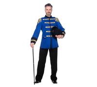 WILBERS & WILBERS 5235 - Elegante giacca da circo per uomo, blu, ringmaster, domatore, costume da adulto per carnevale
