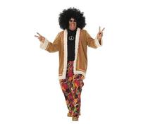 WILBERS & WILBERS 5456 - Costume da hippie, giacca e pantaloni, costume flower power, per carnevale, festival, festa a tema anni '60