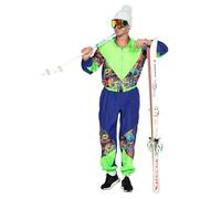 WILBERS & WILBERS 5495 - Tuta da sci retrò con stampa anni '80 per uomo, tuta da sci, tuta da neve, per après ski e carnevale