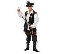 WILBERS & WILBERS 5501 - Costume da pirata da uomo, set da 3 pezzi, classico outfit da pirata per Carnevale, festa a tema