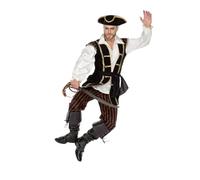 WILBERS & WILBERS 5501 - Costume da pirata da uomo, set da 3 pezzi, classico outfit da pirata per Carnevale, festa a tema