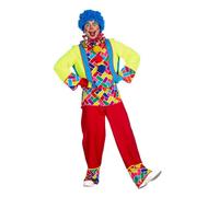 WILBERS & WILBERS - 5810 - Costume da clown per uomo, tre pezzi, per carnevale e feste a tema