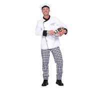 WILBERS & WILBERS 5971 - Costume da cuoco per uomo, tre pezzi, panettiere, per carnevale e feste a tema