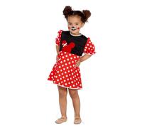 WILBERS & WILBERS - Abito da topolino per bambine | rosso-bianco, costume per bambini per Carnevale, feste a tema