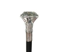 Wilbers & Wilbers Bastone da passeggio in metallo con manico diamantato smontabile Edelmann Dandy Gentleman Pimp Stick