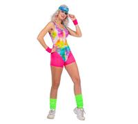 WILBERS & WILBERS - 4930 - Costume da fitness aerobico per donna, colori neon, costume da bagno, costume di carnevale
