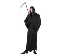 WILBERS & WILBERS - Costume da adulto da Mietitore nero | Costume da boia e Grim Reaper per Halloween, Carnevale