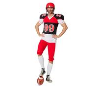 WILBERS & WILBERS - Costume da football americano da uomo | Costume da atleta a 2 pezzi con maglietta e pantaloni per Carnevale
