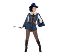 WILBERS & WILBERS - Costume da moschettiera da donna | Set da 2 pezzi con giacca e pantaloni, costume storico per Carnevale, feste a tema