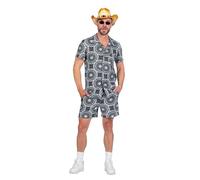 WILBERS & WILBERS - Set da festival con motivo stampato | Set da 2 pezzi con camicia e pantaloni, abito da festa da uomo, abito estivo, carnevale