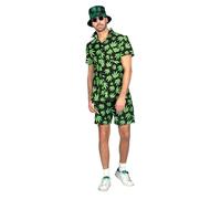WILBERS & WILBERS - Set da festival con motivo stampato | Set da 2 pezzi con camicia e pantaloni, abito da festa da uomo, abito estivo, carnevale
