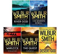 Wilbur Smith Egyptian Series 5 Books Bundle Collection (Desert God, The Quest, Warlock, The Seventh Scroll, River God)