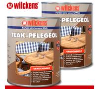 Wilckens 2 x 1 L Teak Olio di Cura Incolore Esterno Vergrauung Venatura Legno