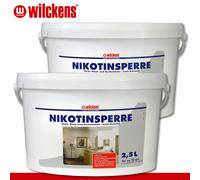 Wilckens 2 x 2,5 L Blocco di Nicotina Vernice di Emulsione Bianco Contro