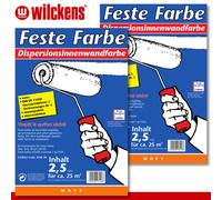 Wilckens 3 x 2,5 L Fisso Colore Dispersionsinnenwandfarbe Bianco