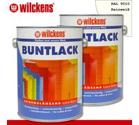 Wilckens 2 x 2,5 L Vernice Variopinta Satinato Ral 9010 Bianco Puro Interno &