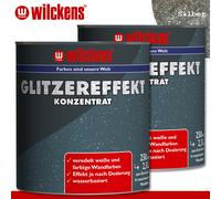 Wilckens 2 x 250 ml Concentrato Glitter Argento Per Pittura Murale