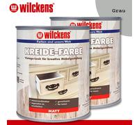 Wilckens 2 x 750 ML Color Gesso Grigio Look Vintage Interno Creativo Pittura