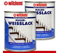 Wilckens 750 ML Maler-Weißlack Vernice di Resina Legno Metallo Interno & Esterno