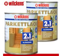 Wilckens 2 x 750 ML Parquet Laccato 2in1 Brillante Vernice per Pavimenti Sughero