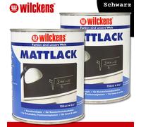 Wilckens 2 x 750 ML Vernice Opaca Nero Lavagna Scuola Kunstschmiede Interno &