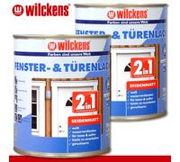 Wilckens 2 X 750 ML Vernice Per Porte E Finestre 2in1 Satinata Vernice Spray